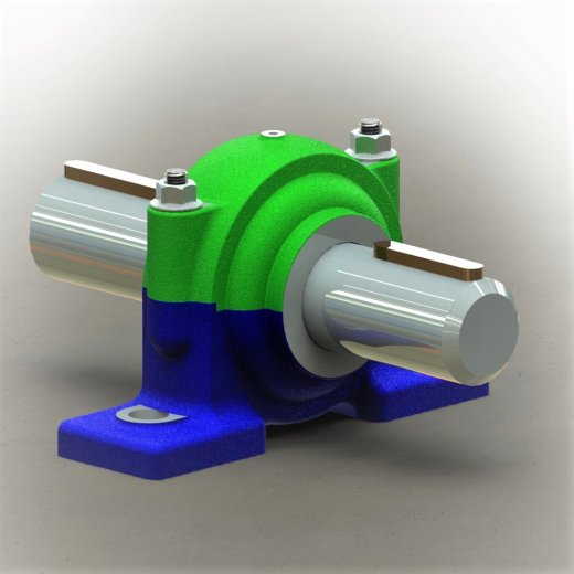 Cojinetes滚珠轴承与轴承座3D数模图纸 Solidworks设计缩略图